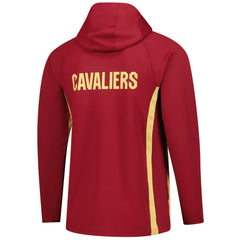 Cleveland Cavaliers Authentic On Court Zone Quarter-Zip Dri-FIT Hoodie Jacket Wine - Nike