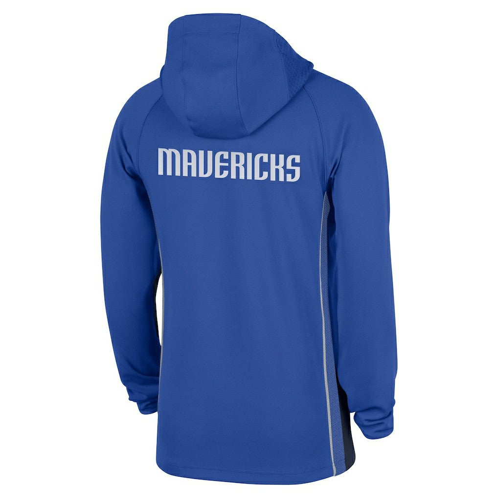Dallas Mavericks Authentic On Court Zone Quarter-Zip Dri-FIT Hoodie Jacket Royal - Nike