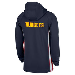 Denver Nuggets Authentic On Court Zone Quarter-Zip Dri-FIT Hoodie Jacket Navy - Nike