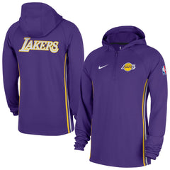 Los Angeles Lakers Authentic On Court Zone Quarter-Zip Dri-FIT Hoodie Jacket Purple - Nike