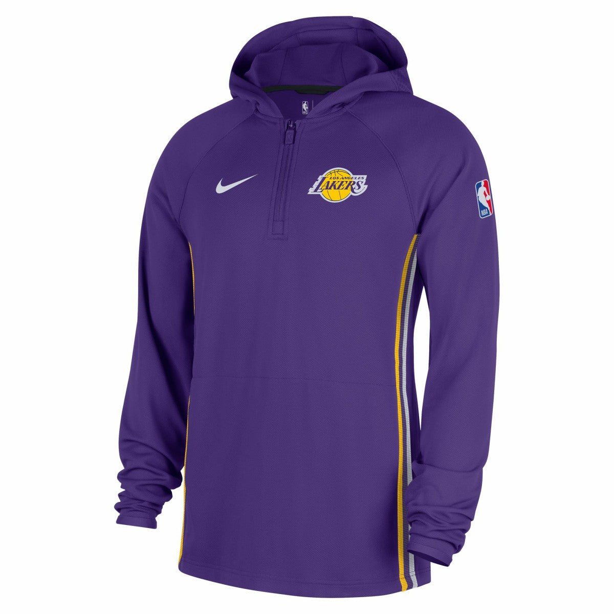 Los Angeles Lakers Authentic On Court Zone Quarter-Zip Dri-FIT Hoodie Jacket Purple - Nike