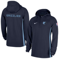 Memphis Grizzlies Authentic On Court Zone Quarter-Zip Dri-FIT Hoodie Jacket Navy - Nike