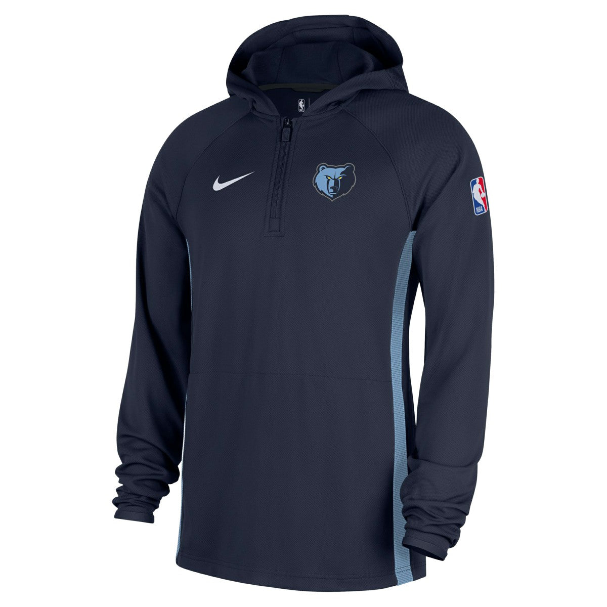Memphis Grizzlies Authentic On Court Zone Quarter-Zip Dri-FIT Hoodie Jacket Navy - Nike