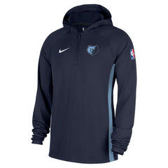 Memphis Grizzlies Authentic On Court Zone Quarter-Zip Dri-FIT Hoodie Jacket Navy - Nike