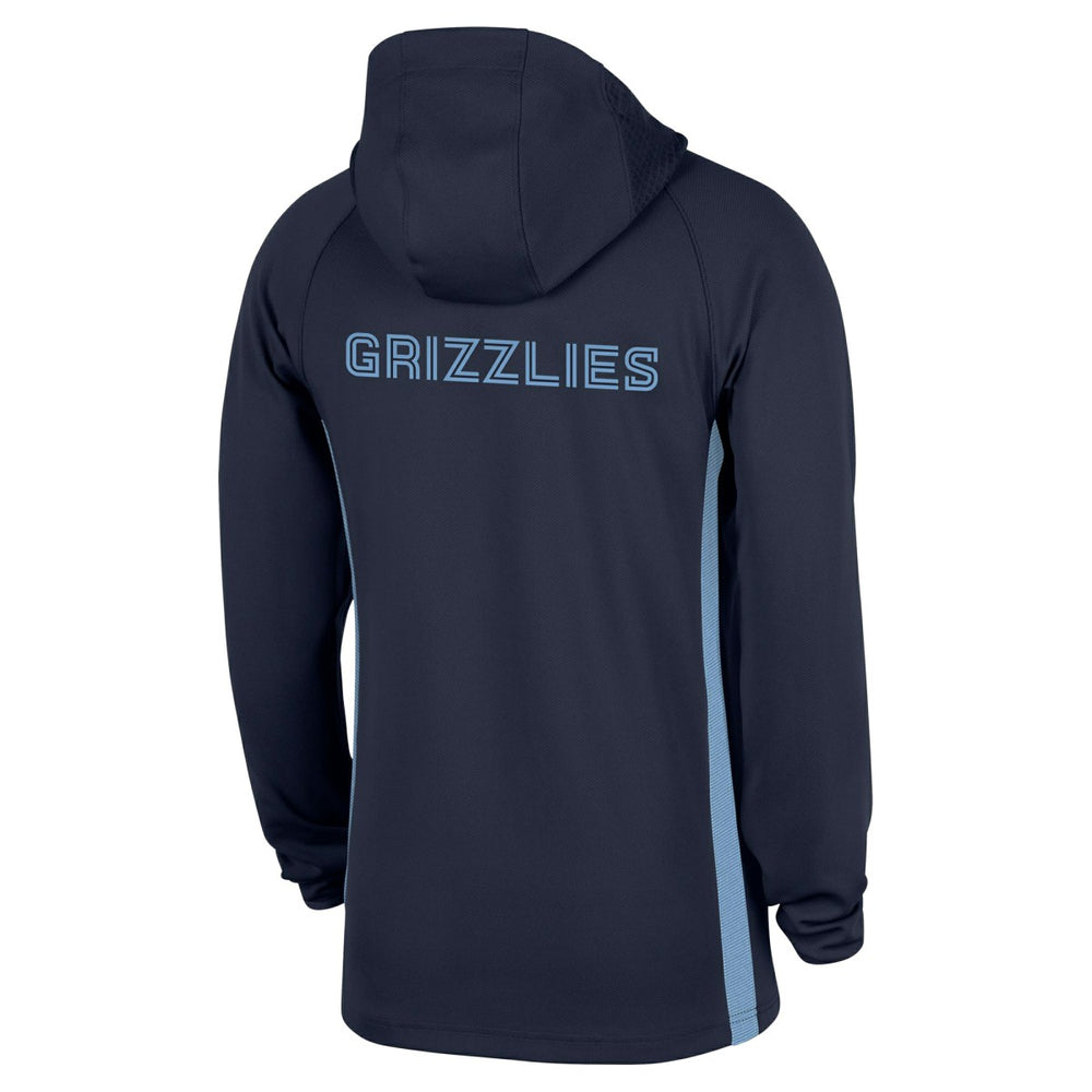 Memphis Grizzlies Authentic On Court Zone Quarter-Zip Dri-FIT Hoodie Jacket Navy - Nike
