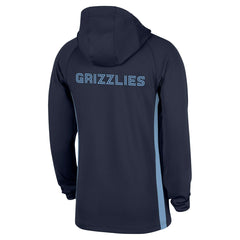 Memphis Grizzlies Authentic On Court Zone Quarter-Zip Dri-FIT Hoodie Jacket Navy - Nike
