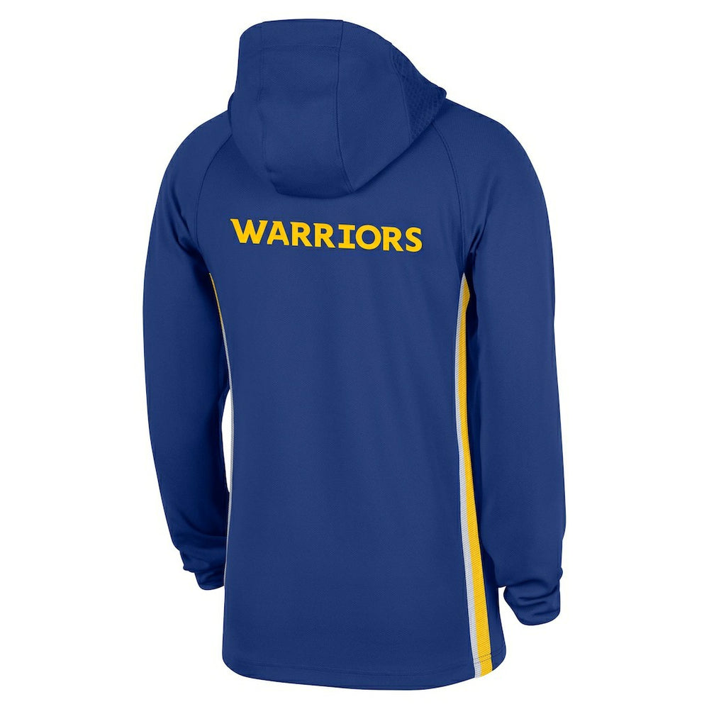Golden State Warriors Authentic On Court Zone Quarter-Zip Dri-FIT Hoodie Jacket Blue - Nike