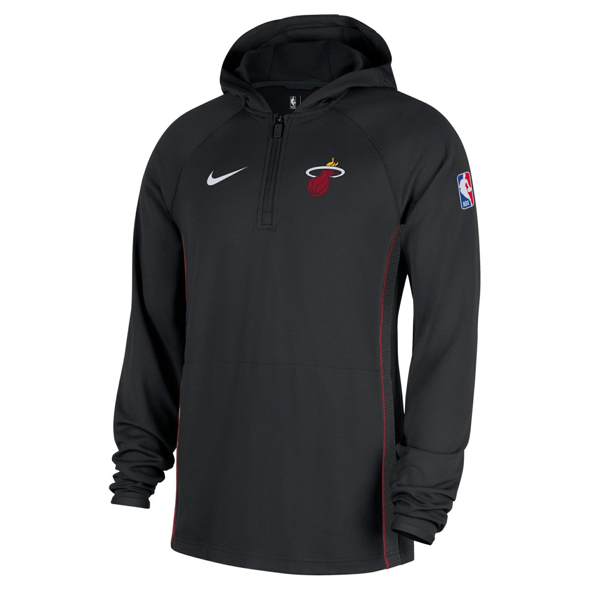 Miami Heat Authentic On Court Zone Quarter-Zip Dri-FIT Hoodie Jacket Black - Nike