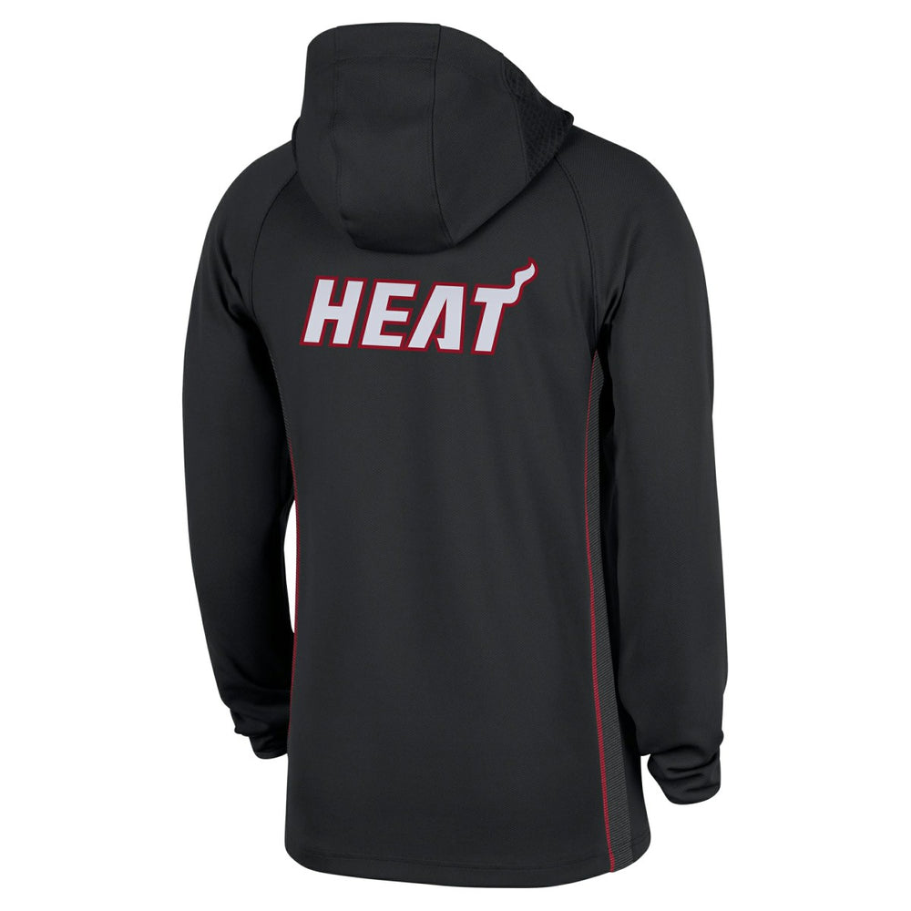 Miami Heat Authentic On Court Zone Quarter-Zip Dri-FIT Hoodie Jacket Black - Nike