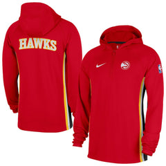 Atlanta Hawks Authentic On Court Zone Quarter-Zip Dri-FIT Hoodie Jacket Red - Nike outlet