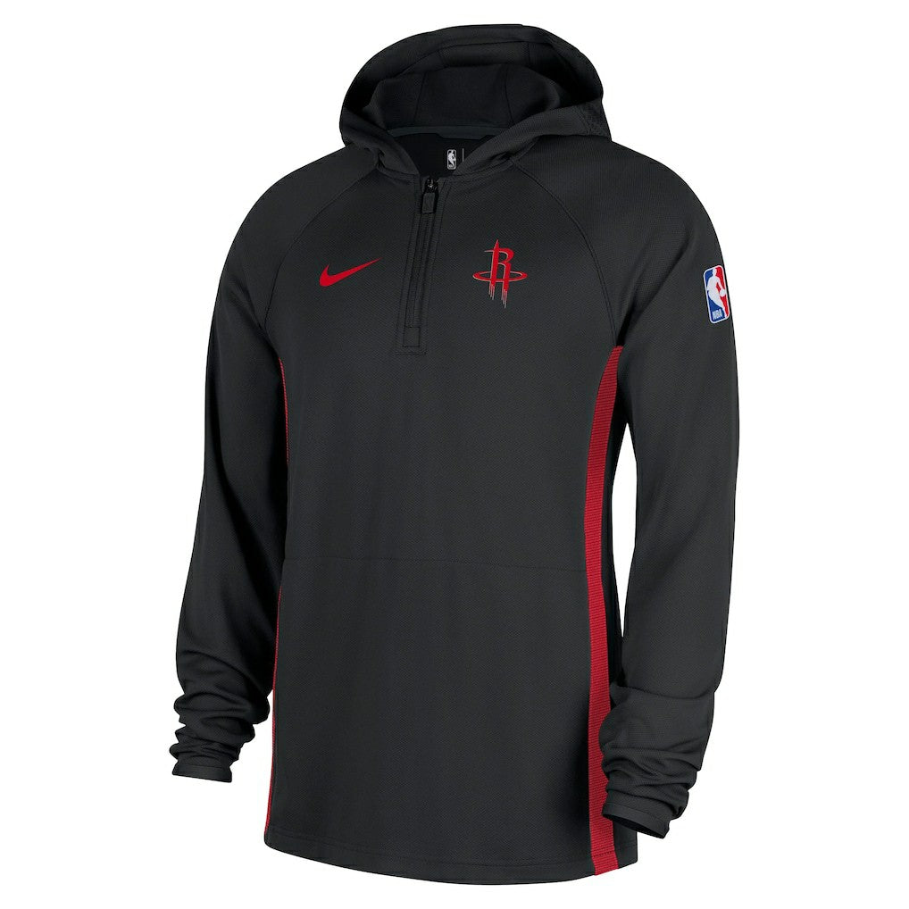 Houston Rockets Authentic On Court Zone Quarter-Zip Dri-FIT Hoodie Jacket Black - Nike