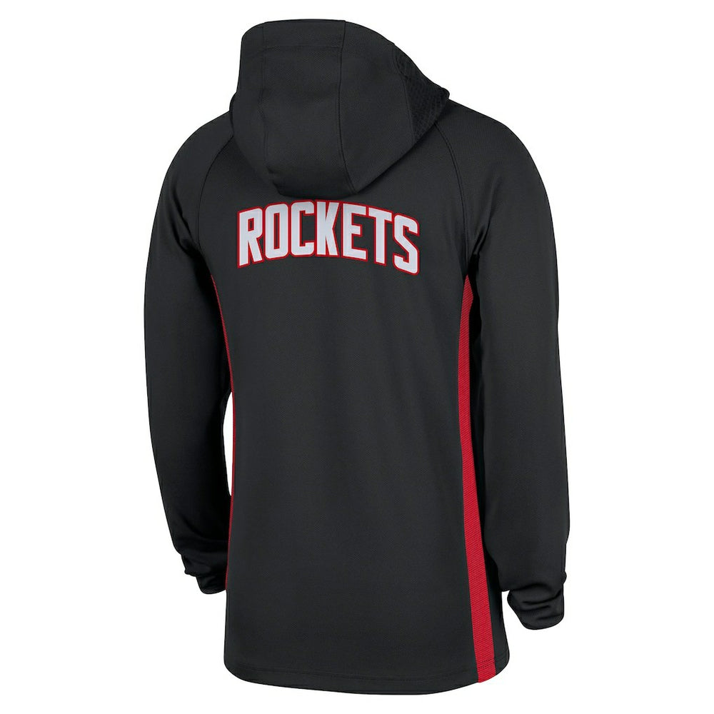 Houston Rockets Authentic On Court Zone Quarter-Zip Dri-FIT Hoodie Jacket Black - Nike