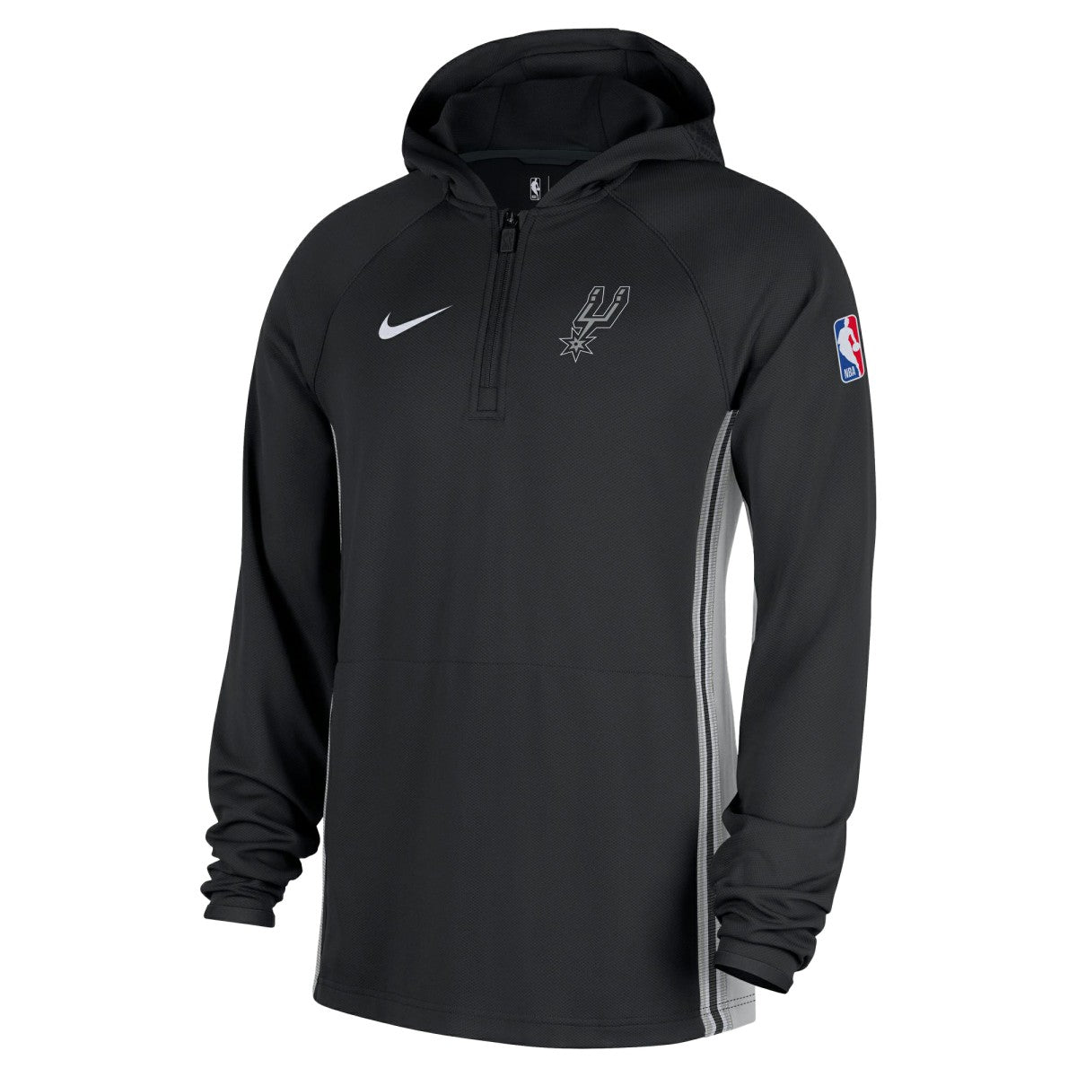 San Antonio Spurs Authentic On Court Zone Quarter-Zip Dri-FIT Hoodie Jacket Black - Nike