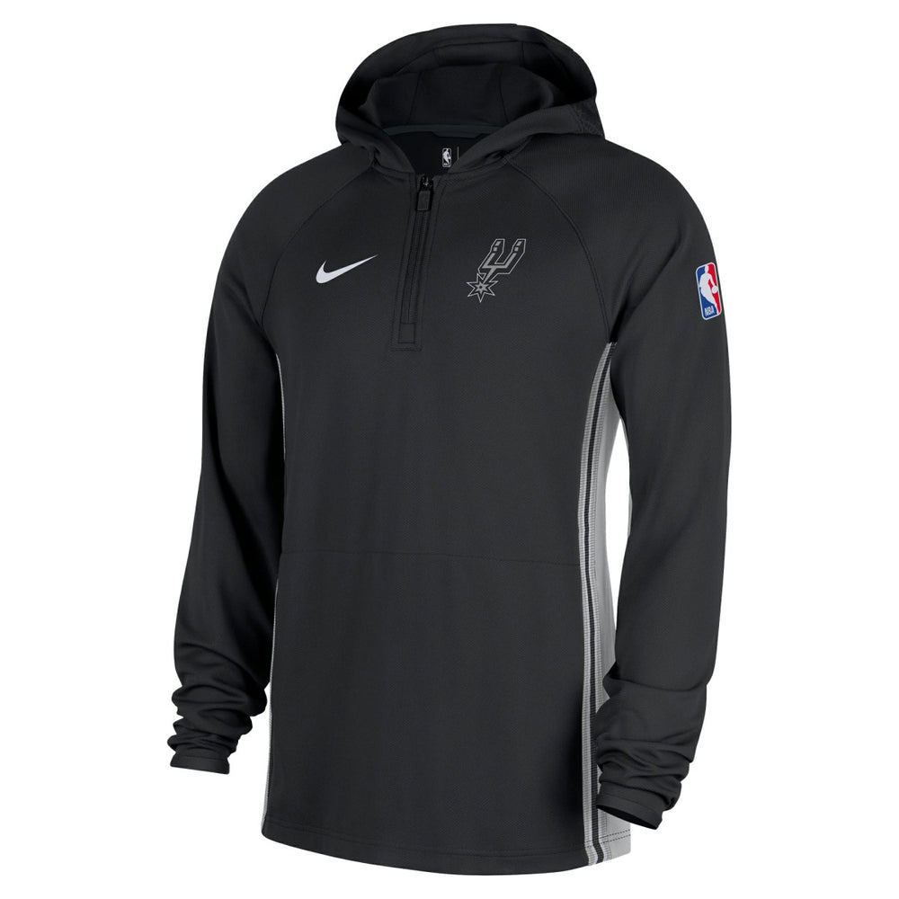 San Antonio Spurs Authentic On Court Zone Quarter-Zip Dri-FIT Hoodie Jacket Black - Nike