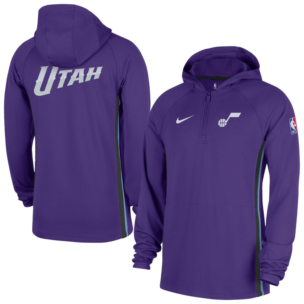 Utah Jazz Authentic On Court Zone Quarter-Zip Dri-FIT Hoodie Jacket Purple - Nike