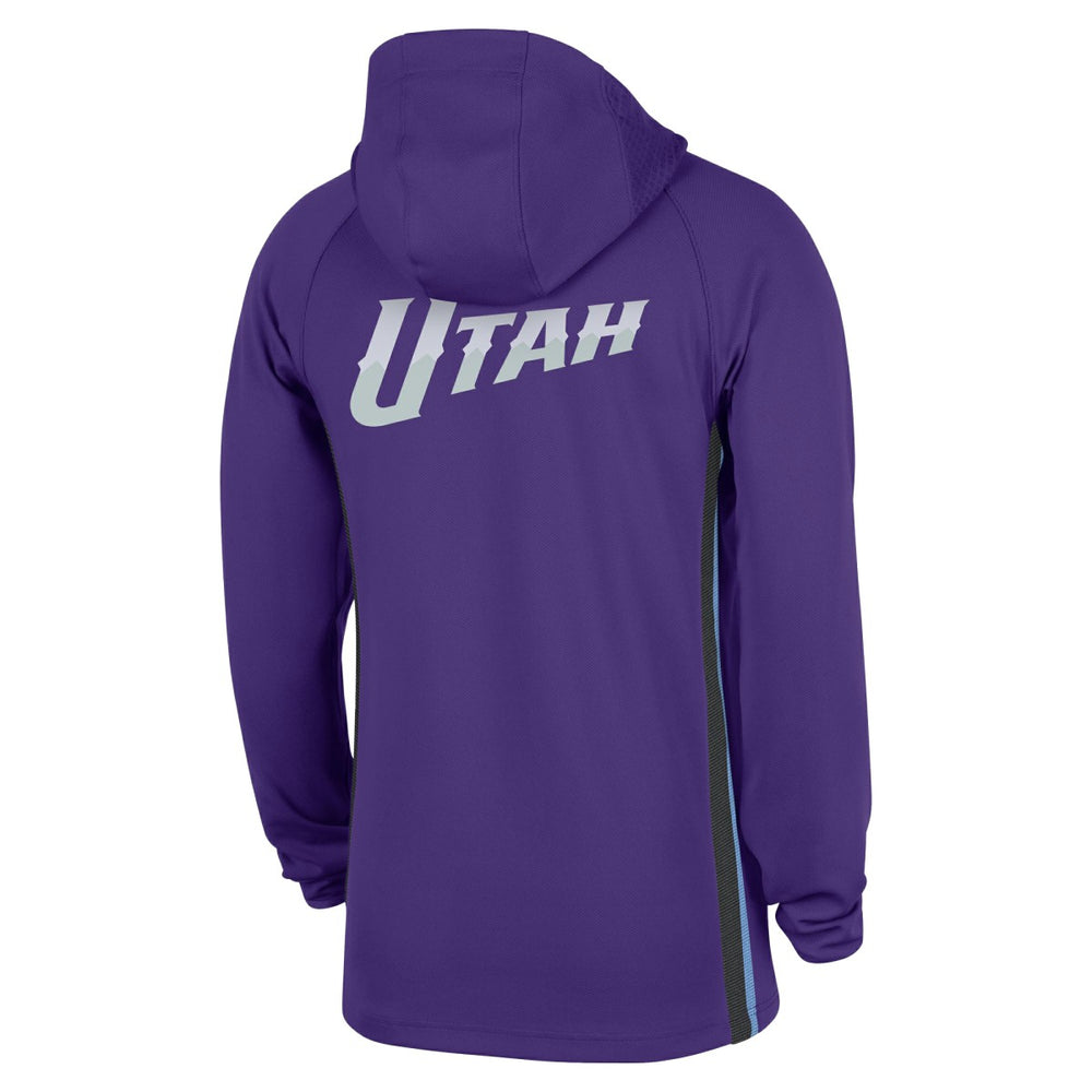 Utah Jazz Authentic On Court Zone Quarter-Zip Dri-FIT Hoodie Jacket Purple - Nike