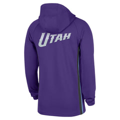 Utah Jazz Authentic On Court Zone Quarter-Zip Dri-FIT Hoodie Jacket Purple - Nike