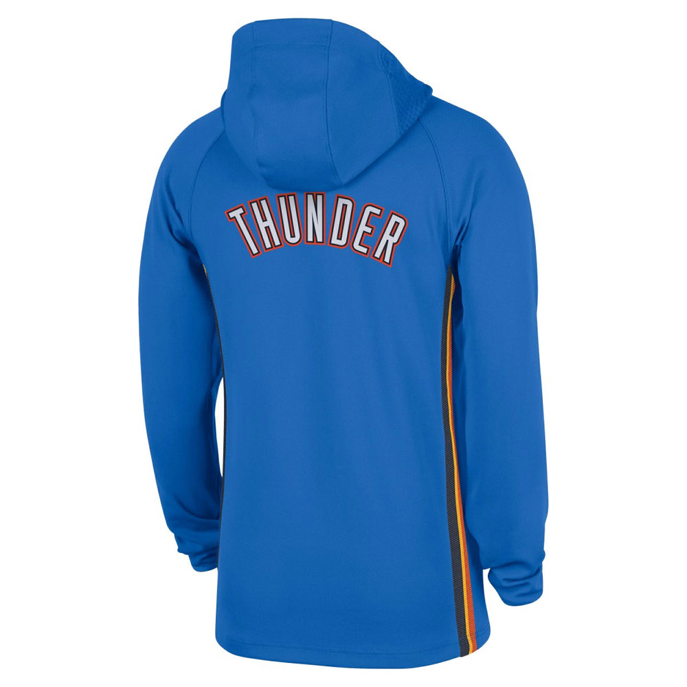 Oklahoma City Thunder Authentic On Court Zone Quarter-Zip Dri-FIT Hoodie Jacket Blue - Nike
