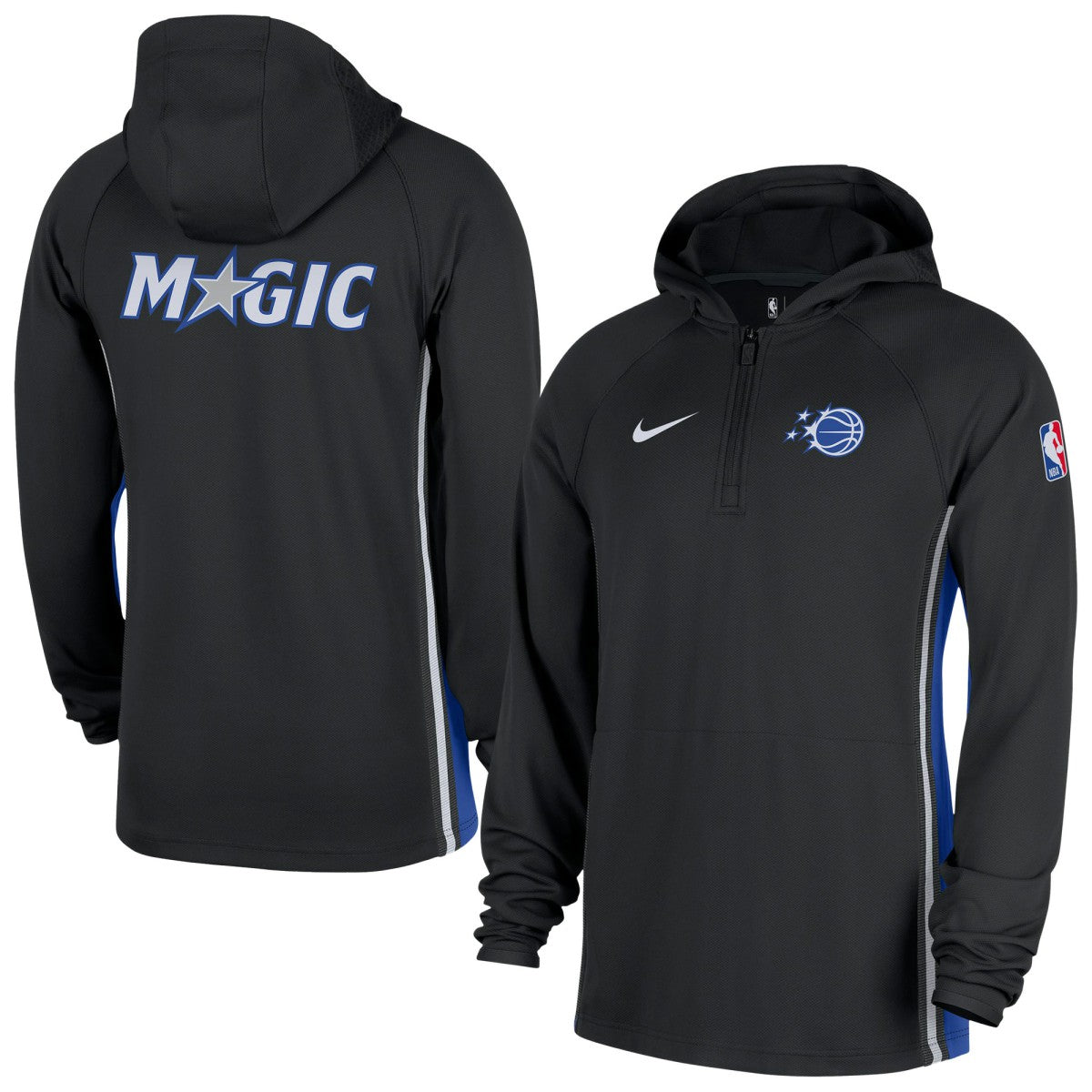 Orlando Magic Authentic On Court Zone Quarter-Zip Dri-FIT Hoodie Jacket Black - Nike