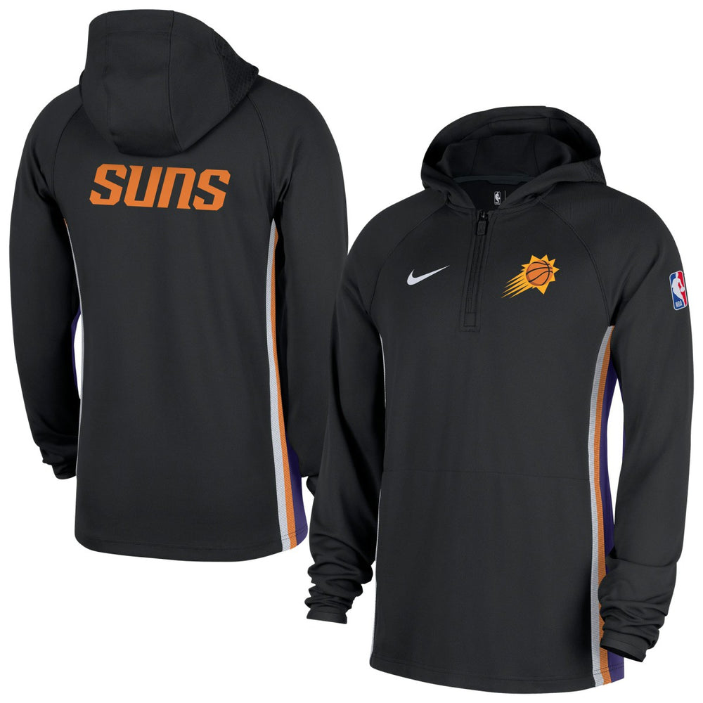 Phoenix Suns Authentic On Court Zone Quarter-Zip Dri-FIT Hoodie Jacket Black - Nike