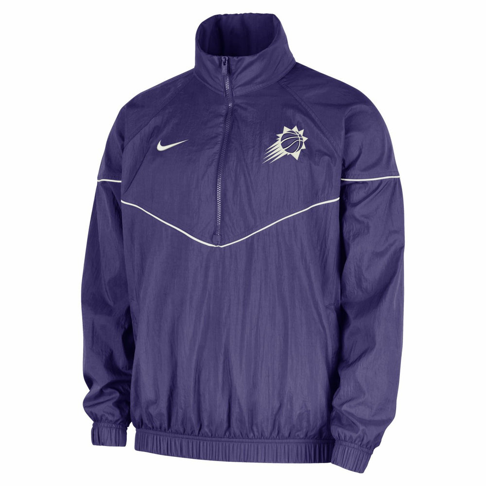Phoenix Suns Courtside Windrunner Woven Half-Zip Hooded Jacket Purple - Nike