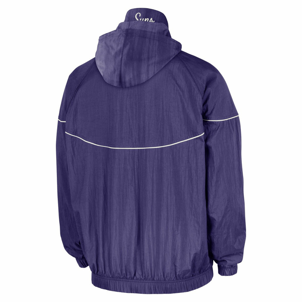 Phoenix Suns Courtside Windrunner Woven Half-Zip Hooded Jacket Purple - Nike