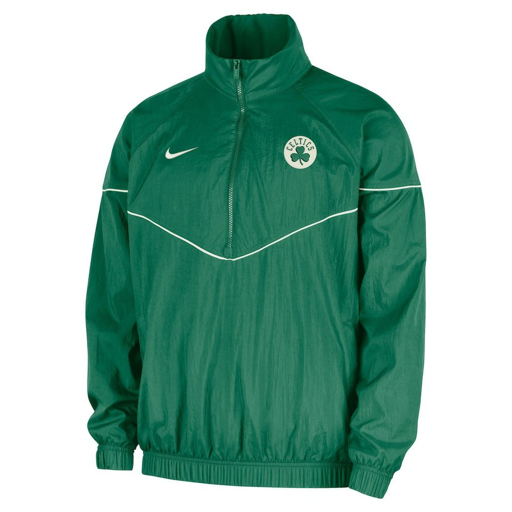 Boston Celtics Courtside Windrunner Woven Half-Zip Hooded Jacket Kelly Green - Nike