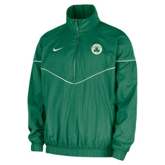 Boston Celtics Courtside Windrunner Woven Half-Zip Hooded Jacket Kelly Green - Nike