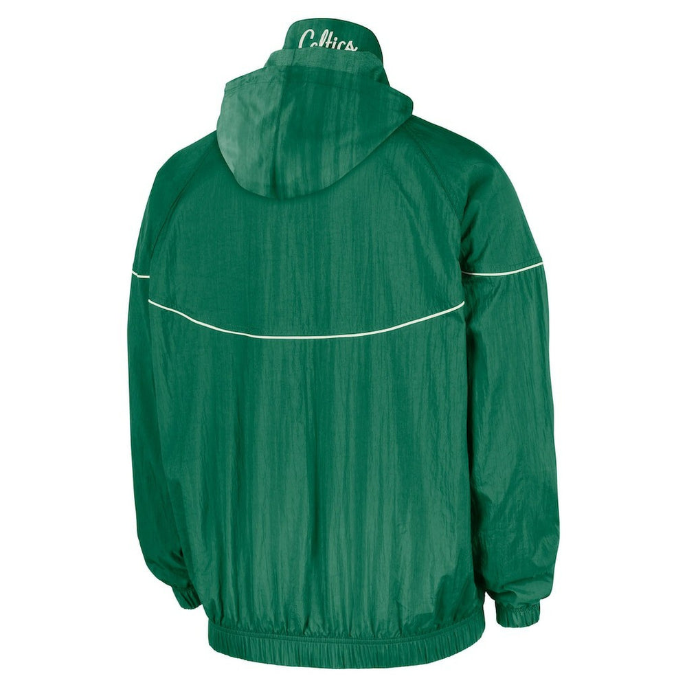 Boston Celtics Courtside Windrunner Woven Half-Zip Hooded Jacket Kelly Green - Nike