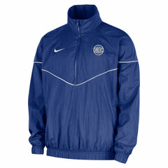 New York Knicks Courtside Windrunner Woven Half-Zip Hooded Jacket Blue - Nike