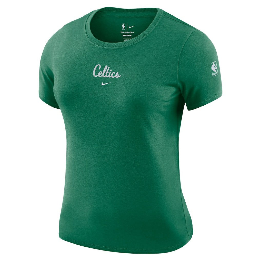 Boston Celtics Women's Courtside Modest Cropped Tri-Blend T-Shirt Kelly Green - Nike