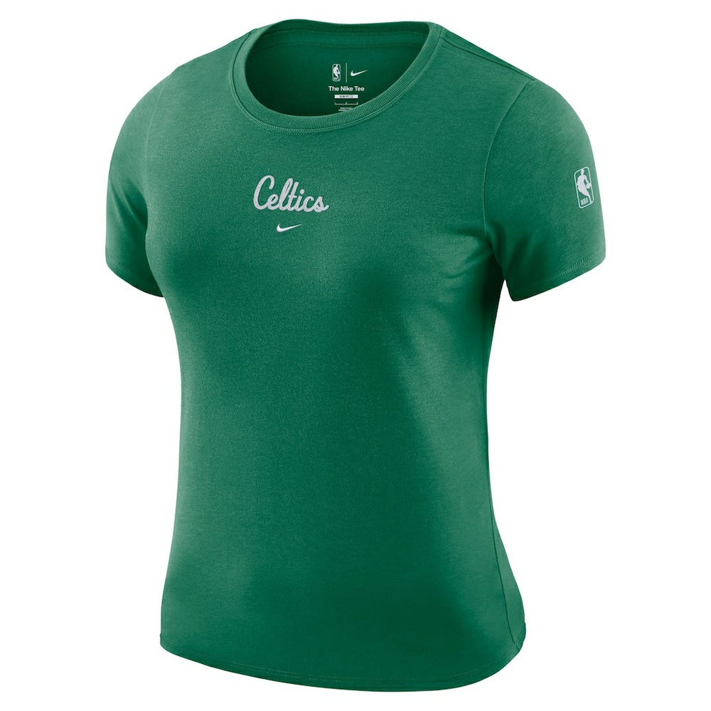Boston Celtics Women's Courtside Modest Cropped Tri-Blend T-Shirt Kelly Green - Nike