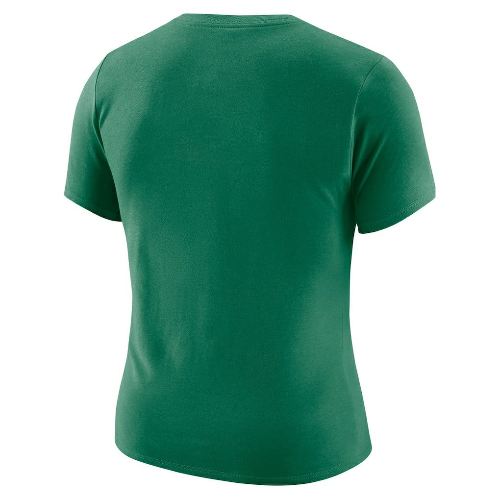 Boston Celtics Women's Courtside Modest Cropped Tri-Blend T-Shirt Kelly Green - Nike