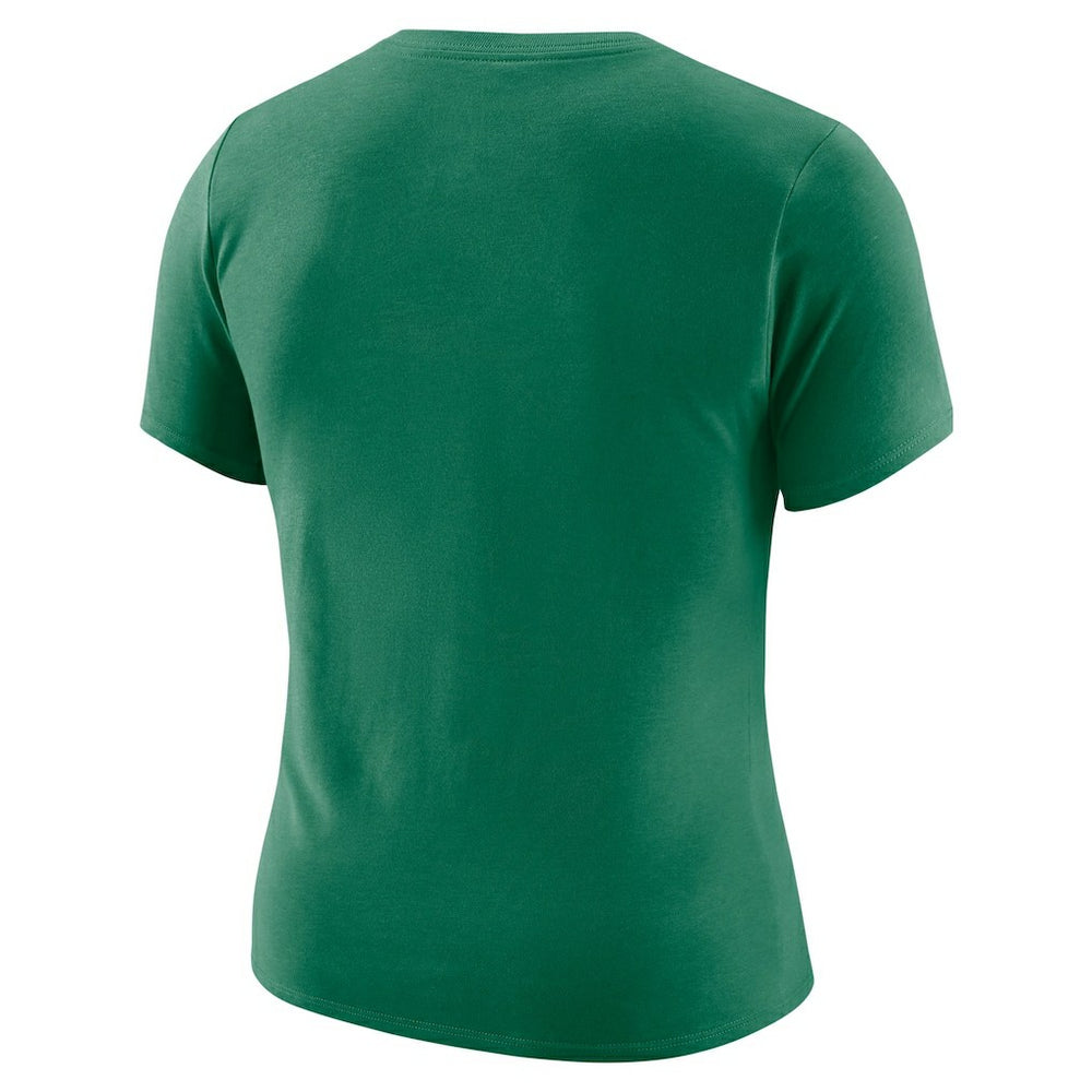 Boston Celtics Women's Courtside Modest Cropped Tri-Blend T-Shirt Kelly Green - Nike