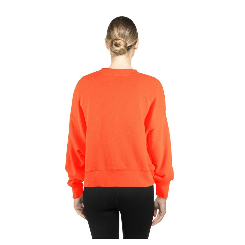 San Francisco Giants New Era Women's Boxy Mineral Wash Dolmen Sleeve Cropped Sweatshirt - Orange Sweatshirts