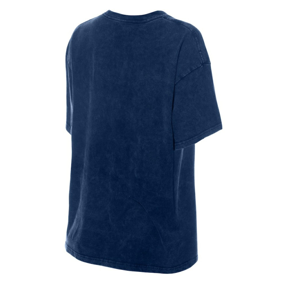 Atlanta Braves New Era Women's Mineral Wash Oversized T-Shirt - Navy T-shirts