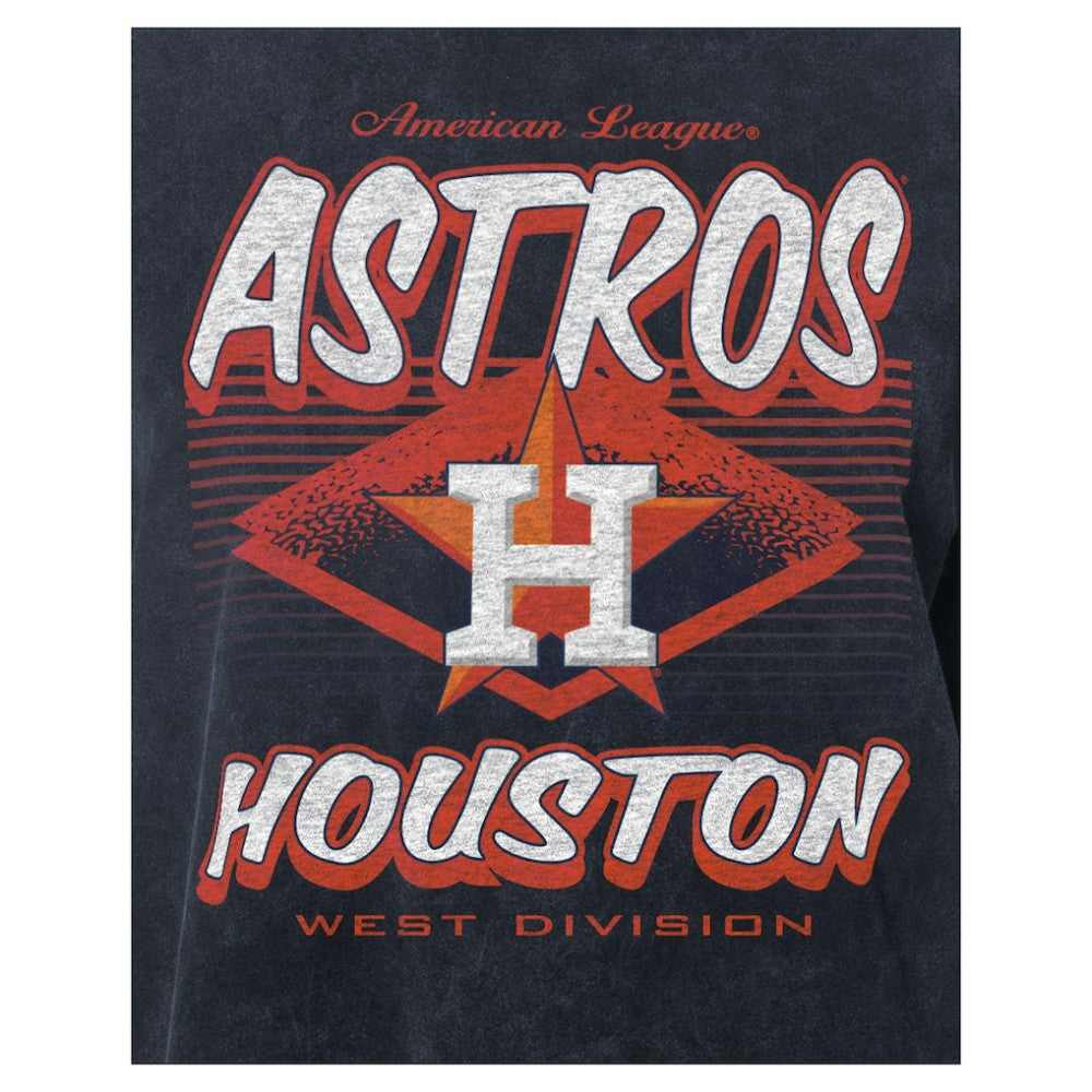 Houston Astros New Era Women's Mineral Wash Oversized T-Shirt - Navy T-shirts