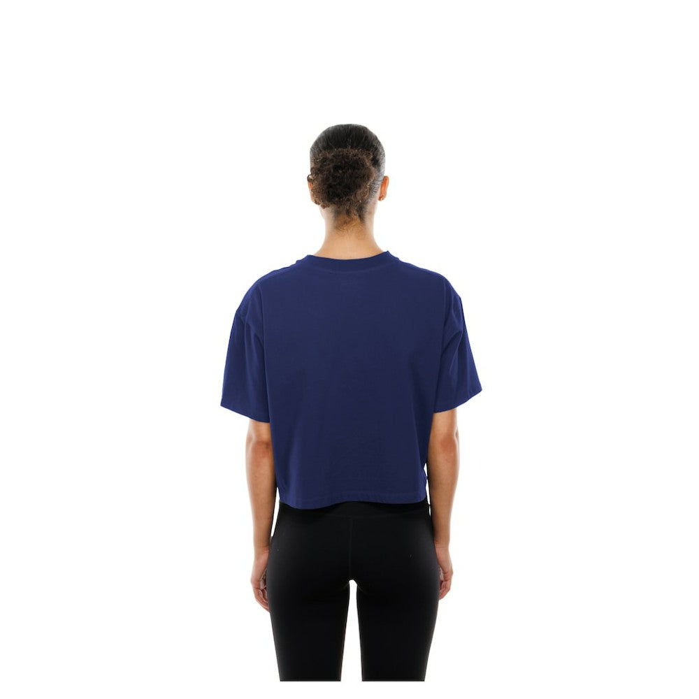 Los Angeles Dodgers New Era Women's Boxy Foil Logo T-Shirt - Royal T-shirts