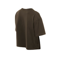 San Diego Padres New Era Women's Boxy Foil Logo T-Shirt - Brown T-shirts
