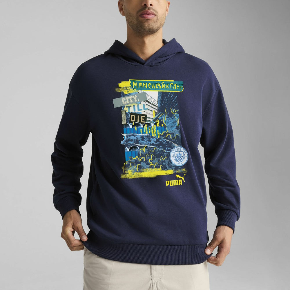 Manchester City ftblNRGY+ Pullover Hoodie Navy - Puma on sale