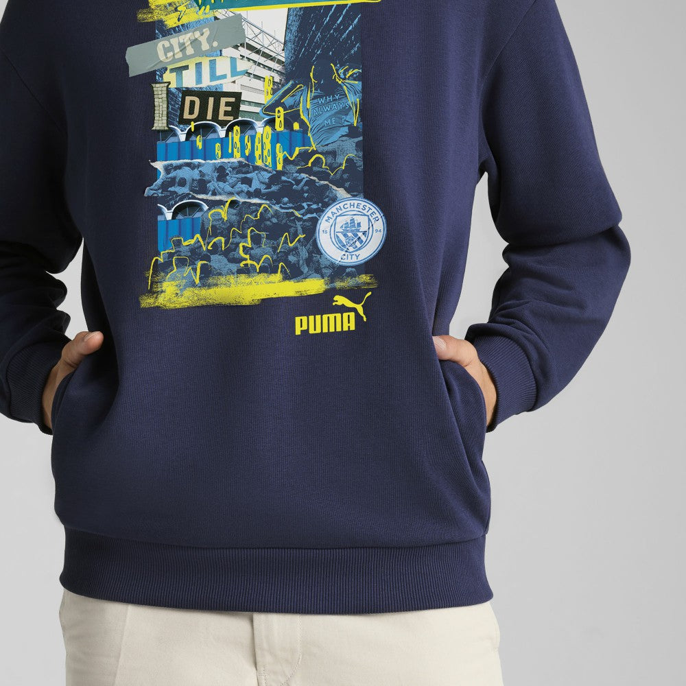 Manchester City ftblNRGY+ Pullover Hoodie Navy - Puma on sale