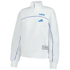 New Era Detroit Lions Female Adult White Functional Fandom Quarter-Zip Sweatshirt