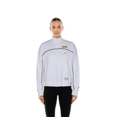 New Era Pittsburgh Steelers Female Adult White Functional Fandom Quarter-Zip Sweatshirt