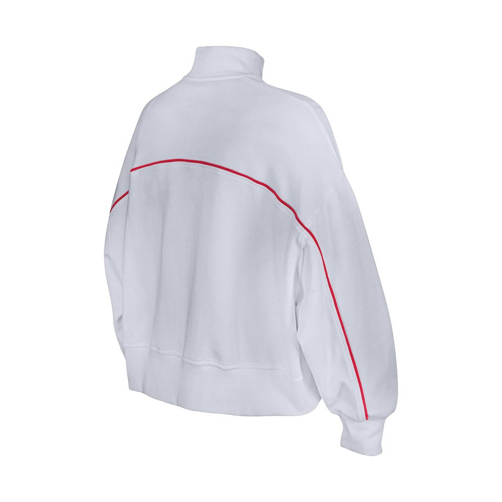 New Era Kansas City Chiefs Female Adult White Functional Fandom Quarter-Zip Sweatshirt