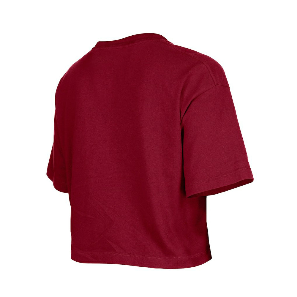 Washington Commanders New Era Girl's Flip Sequin Boxy T-Shirt - Burgundy T-shirts