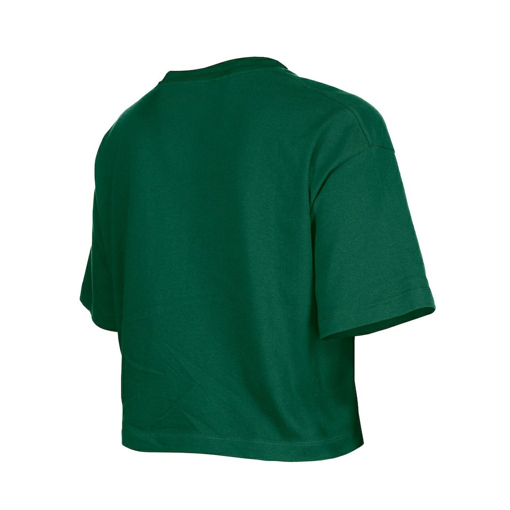 New York Jets New Era Girl's Flip Sequin Boxy T-Shirt - Green T-shirts