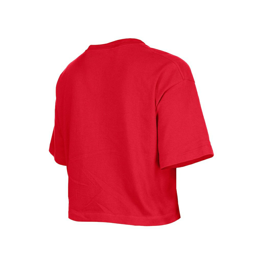 San Francisco 49ers New Era Girl's Flip Sequin Boxy T-Shirt - Scarlet T-shirts