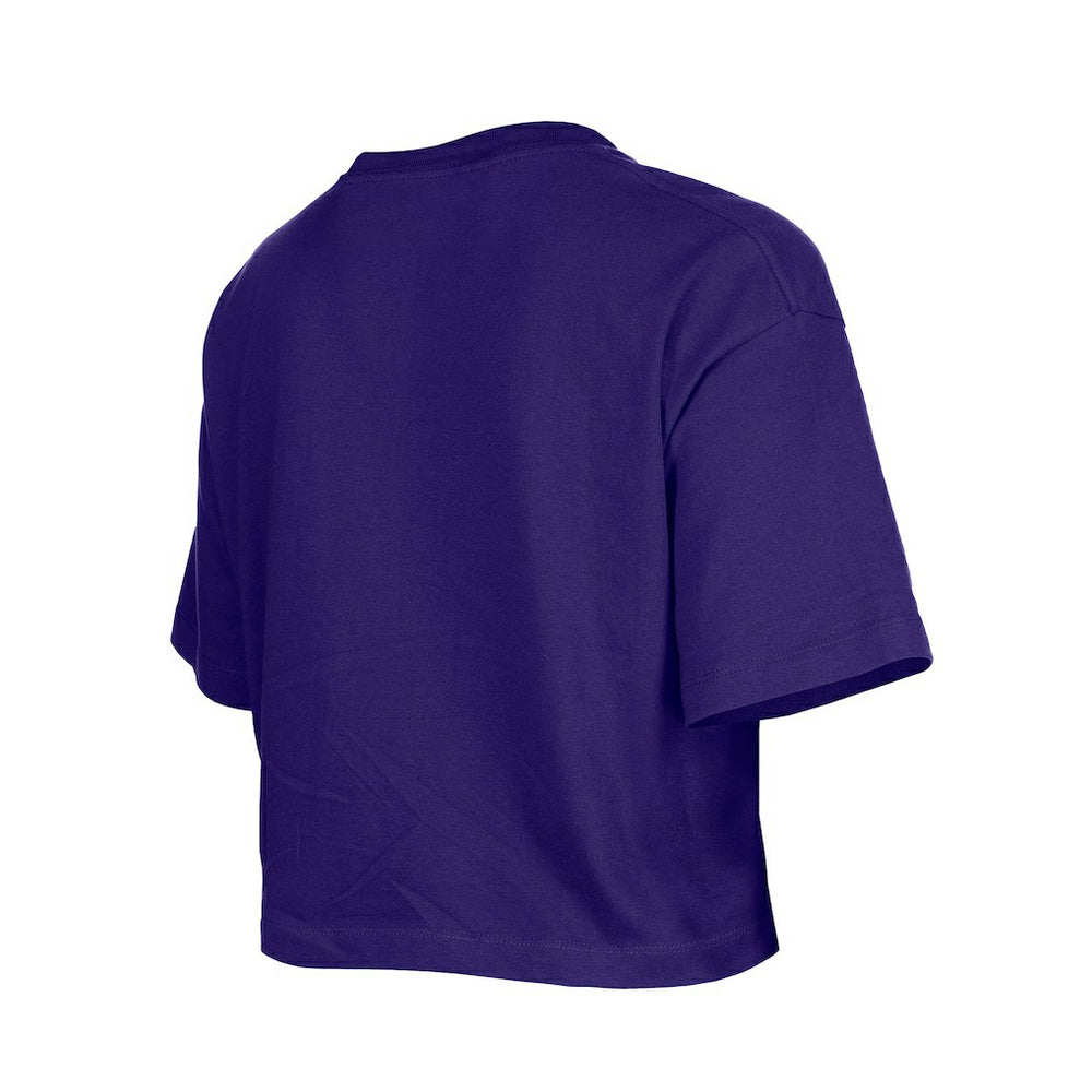 Baltimore Ravens New Era Girl's Flip Sequin Boxy T-Shirt - Purple T-shirts