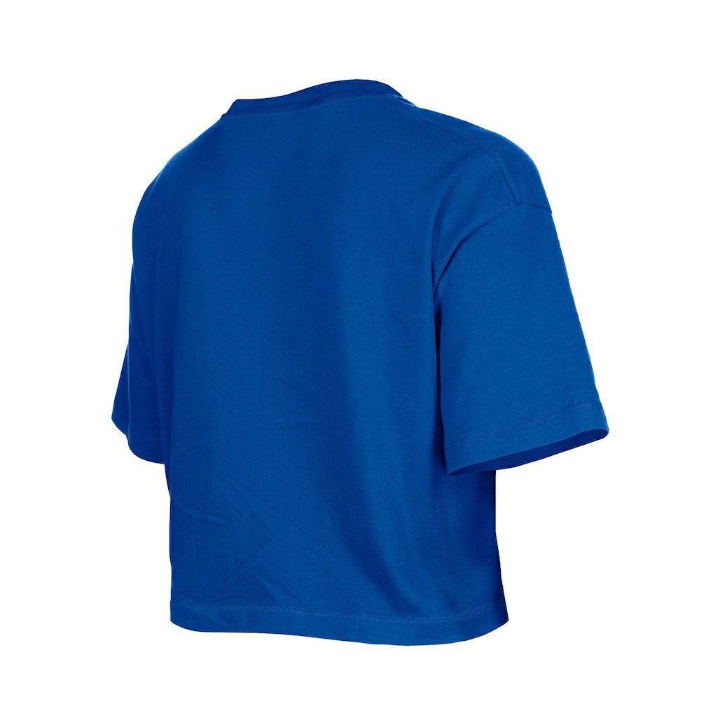 Buffalo Bills New Era Girl's Flip Sequin Boxy T-Shirt - Royal T-shirts