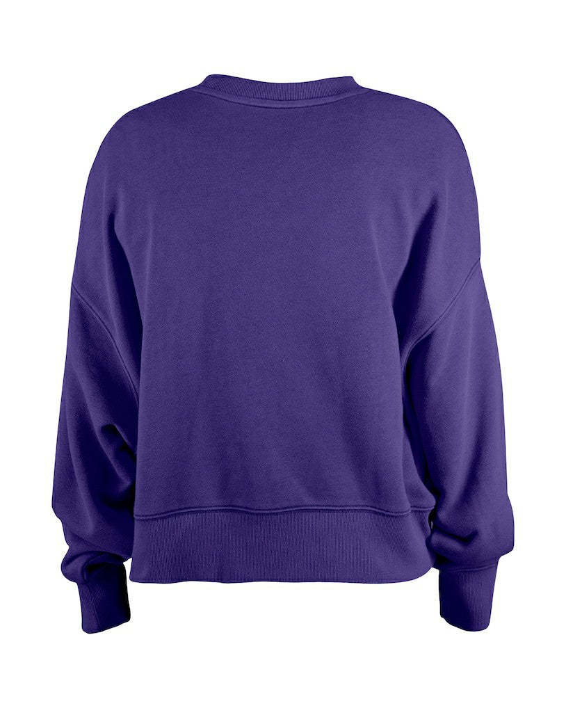 Baltimore Ravens New Era Girl's Flip Sequin Sweatshirt - Purple Sweatshirts